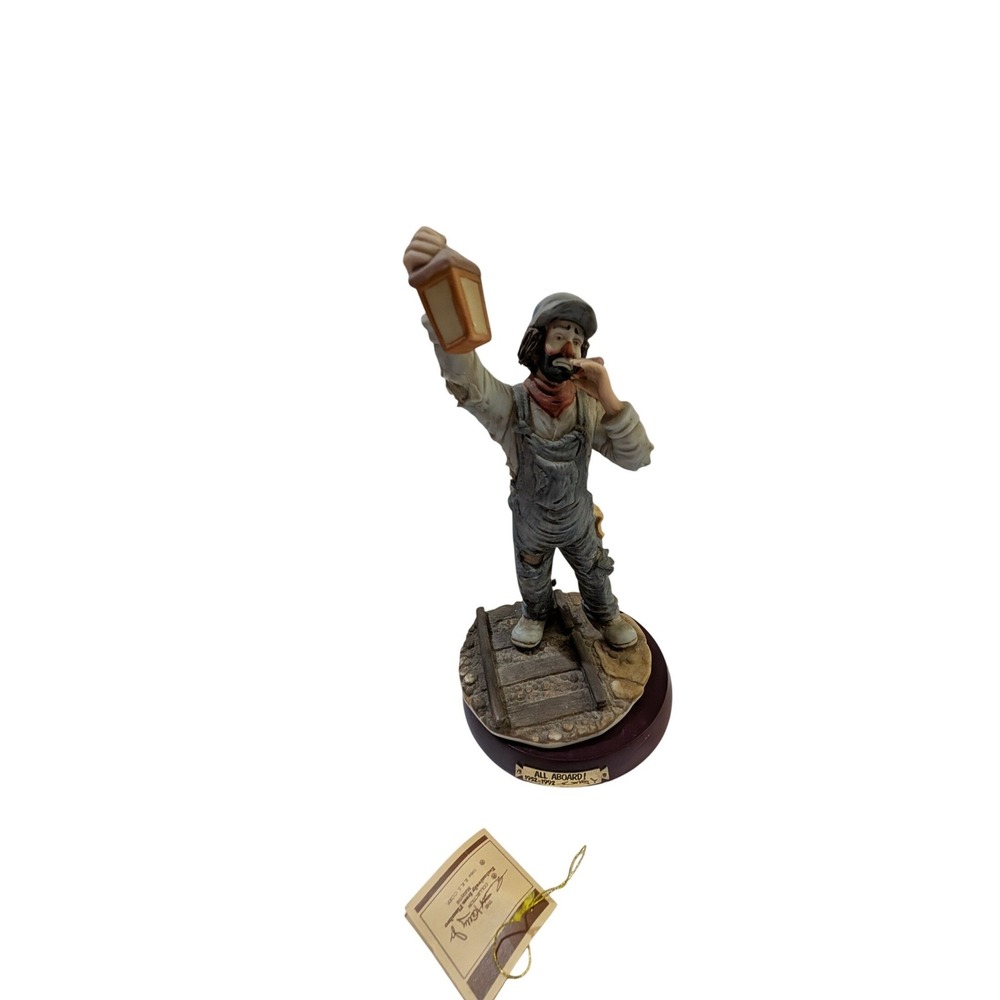 Emmett Kelly Jr All Aboard Figurine 9992 The Signature Collection Flambro 1992